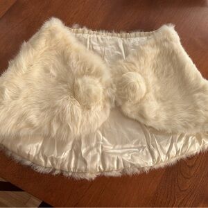 Vintage 60’s cream faux fur stole